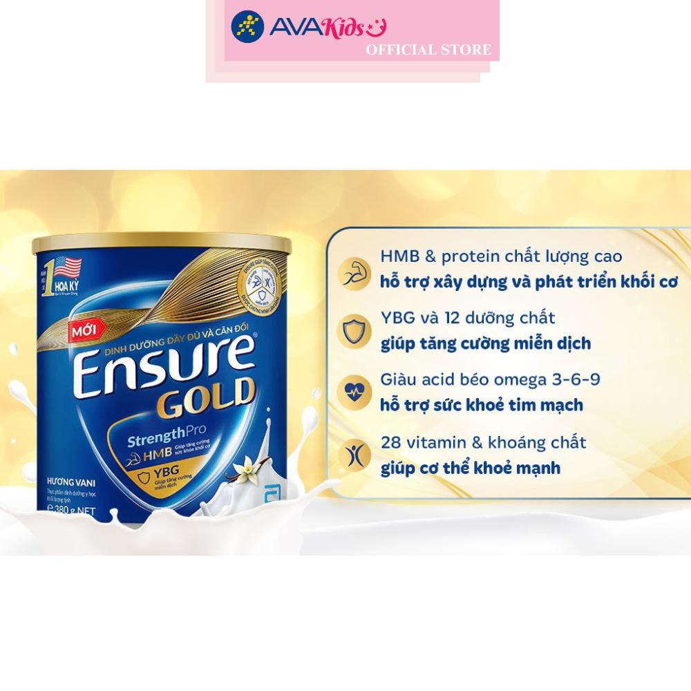 Sữa bột người lớn Ensure Gold StrengthPro hương vani 380g