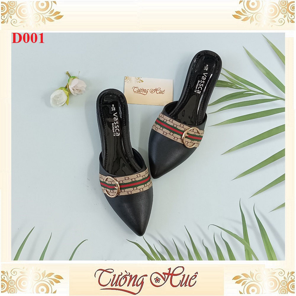 Dép Sục Đế Bệt Mũi Nhọn Khóa Cài C - D001