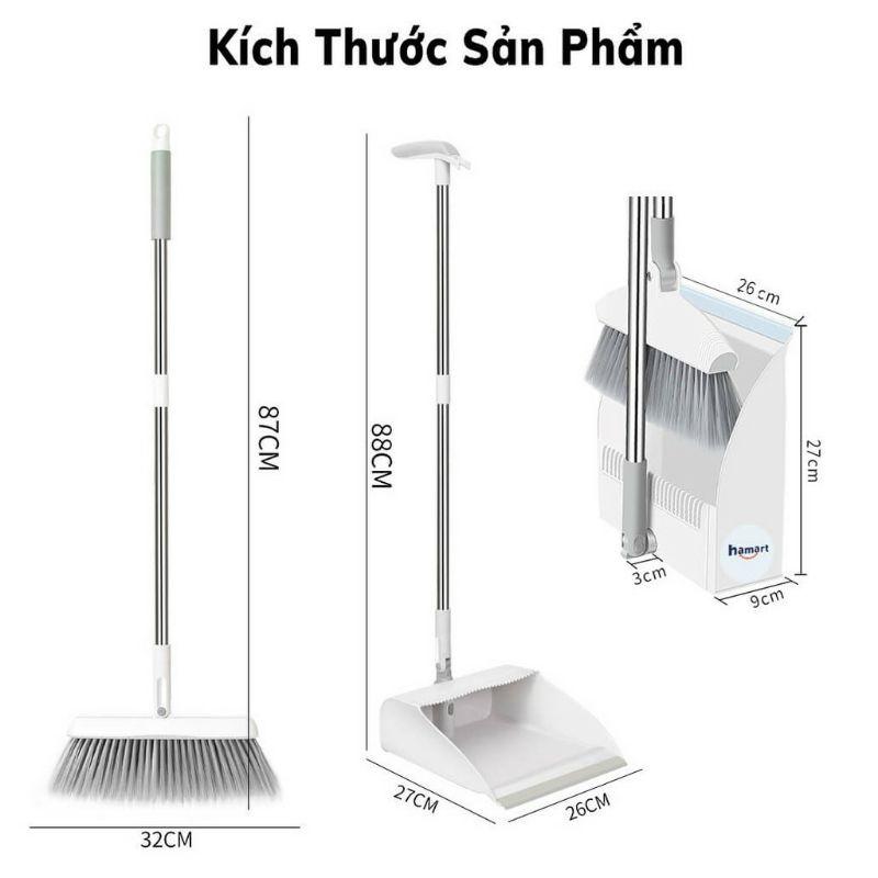 Chổi quét nhà thông minh kèm hót rác gấp gọn