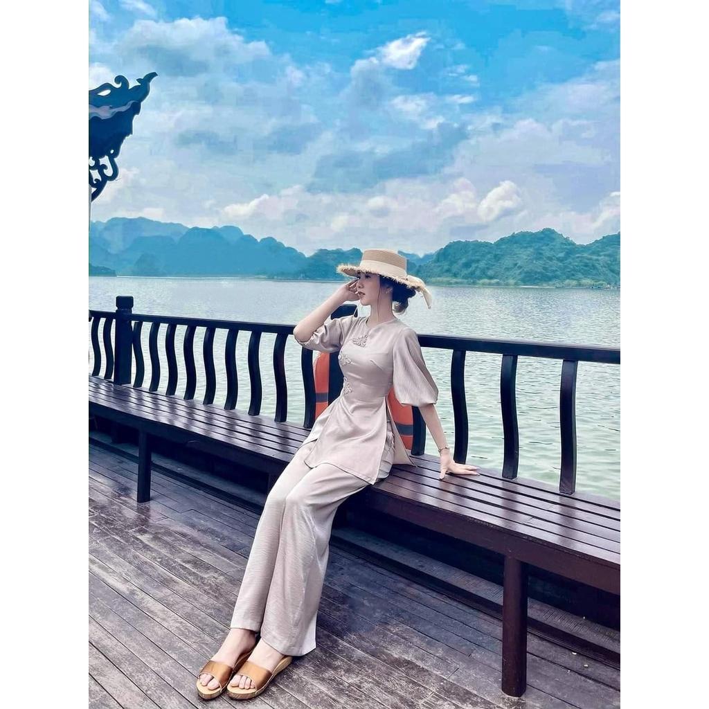 ĐỒ LAM ĐI CHÙA Mẫu Lụa Cát Nhung Mới