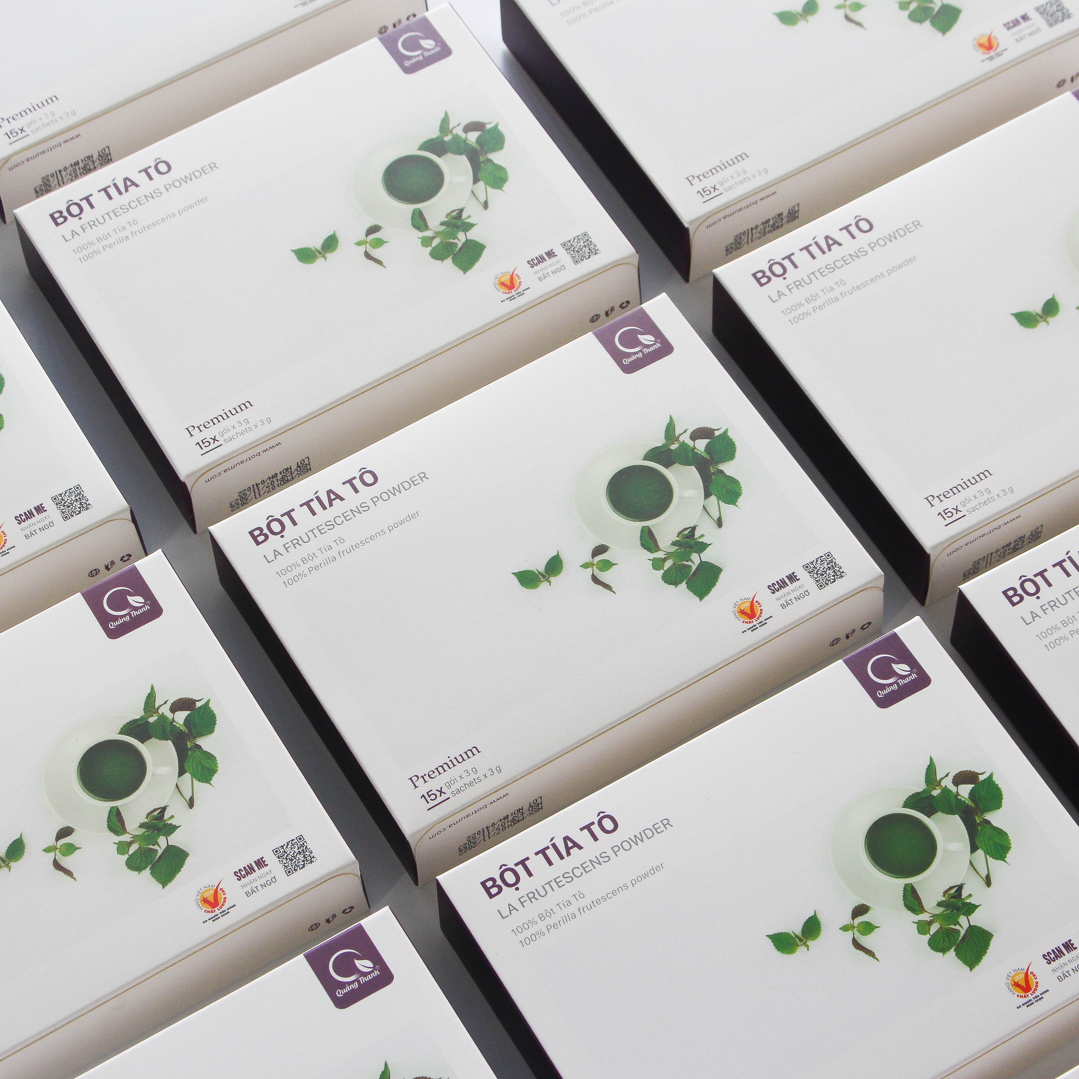 Bột Tía Tô Quảng Thanh 100% Nguyên Chất Sấy Lạnh - Bổ phổi phế, đẹp da, hỗ trợ bệnh Gout - Hộp tiện lợi