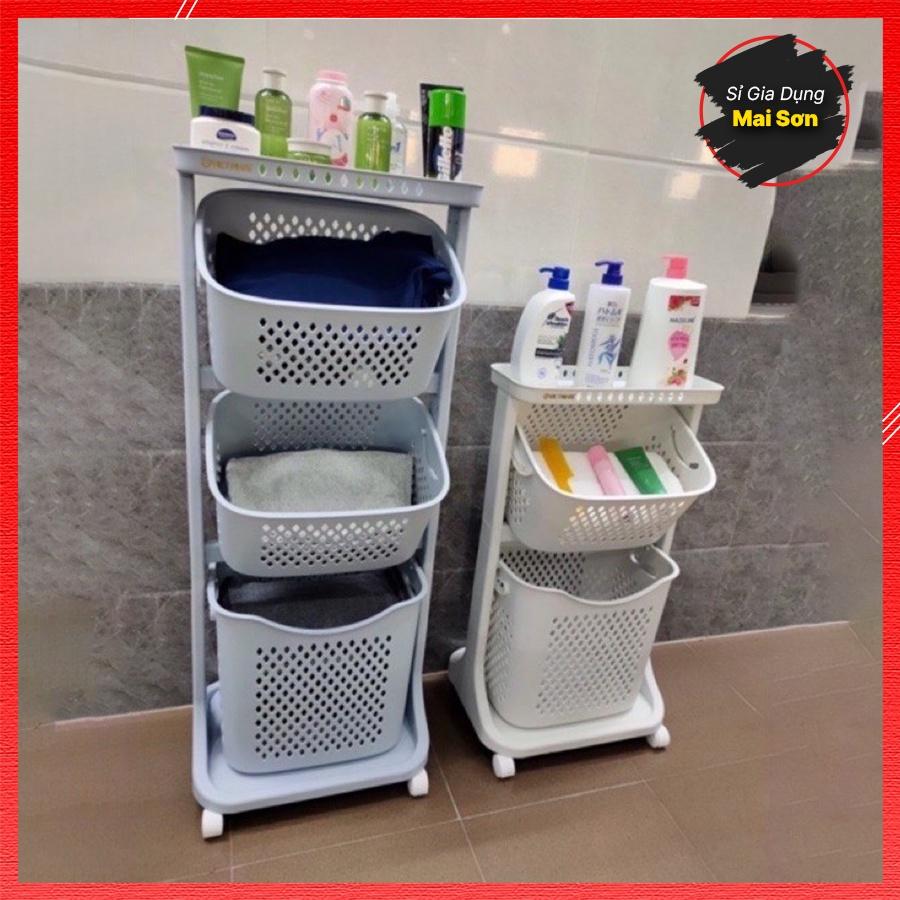 Kệ Đựng Đồ Đa Năng 3 Tầng Chất Liệu Nhựa Cao Cấp Hiện Đại Siêu Bền Có Bánh Xe Đa Chiều Tiện Lợi