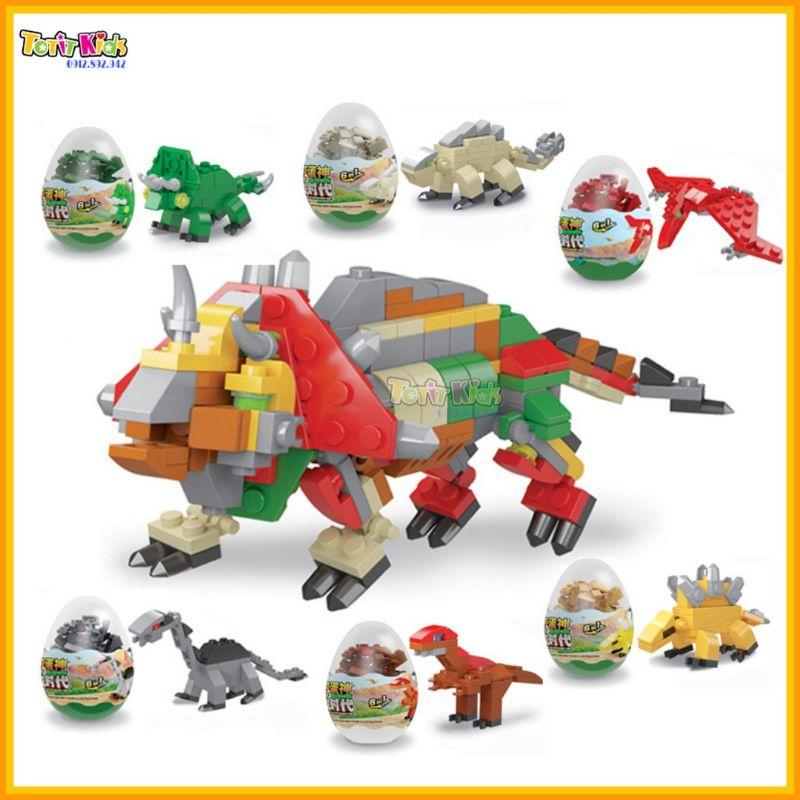 Combo 6 trứng khủng long Lego, động vật hoang dã Lego