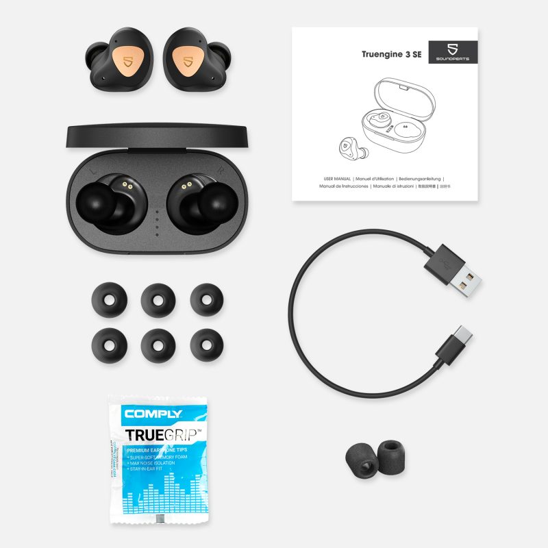 Tai Nghe Bluetooth Earbuds SoundPeats Truengine 3SE với thiết kế được cải tiến siêu nhẹ mang đến cảm giác đeo thoải mái hơn - Hàng Chính Hãng