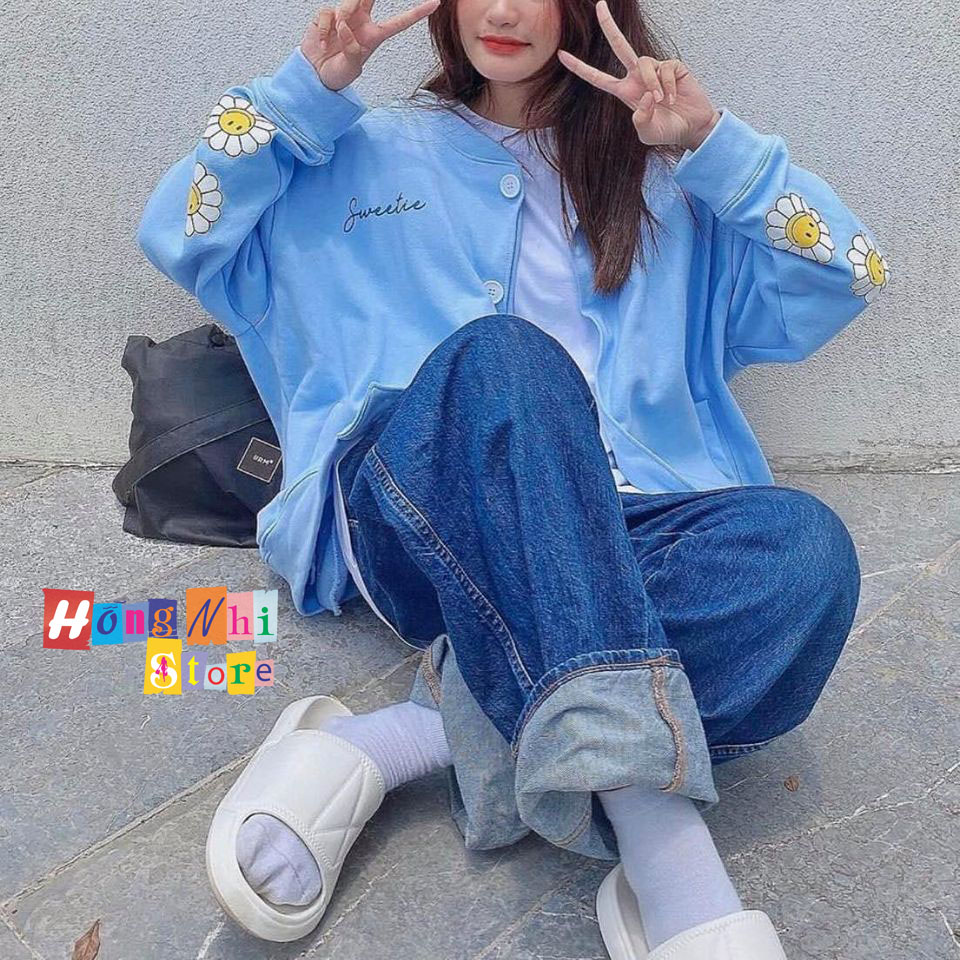 Áo Khoác Cardigan In Hình Sweetie Oversize Ulzzang Unisex Dáng Rộng - MM