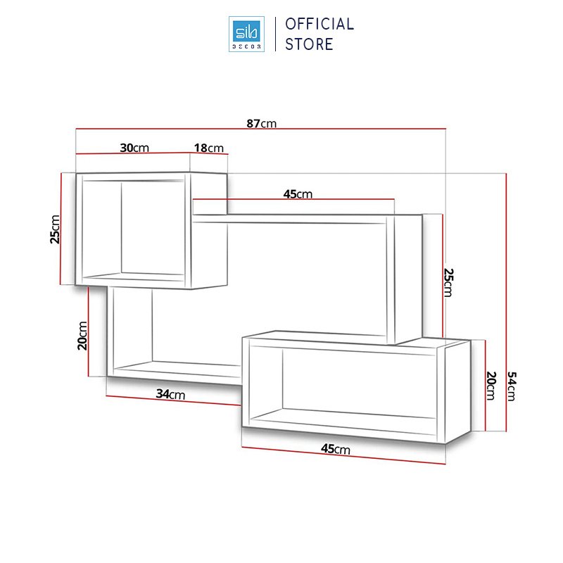 Kệ Gỗ Trang Trí Treo Tường Đơn Giản Mà Đẹp SIB Decor, Để Sách, Khung Ảnh, Vật Dụng Trang Trí Cho Phòng Khách, Phòng Ngủ, Khu Vực Làm Việc