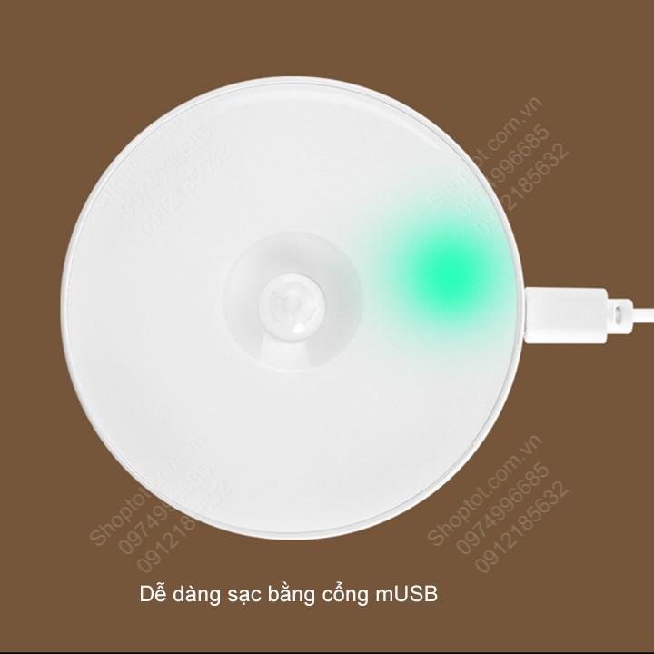 Đèn Led cảm biến hồng ngoại nhỏ gọn, 6 mắt led gắn tủ, hành lang, bếp, gường có miếng dán nam châm rất tiện