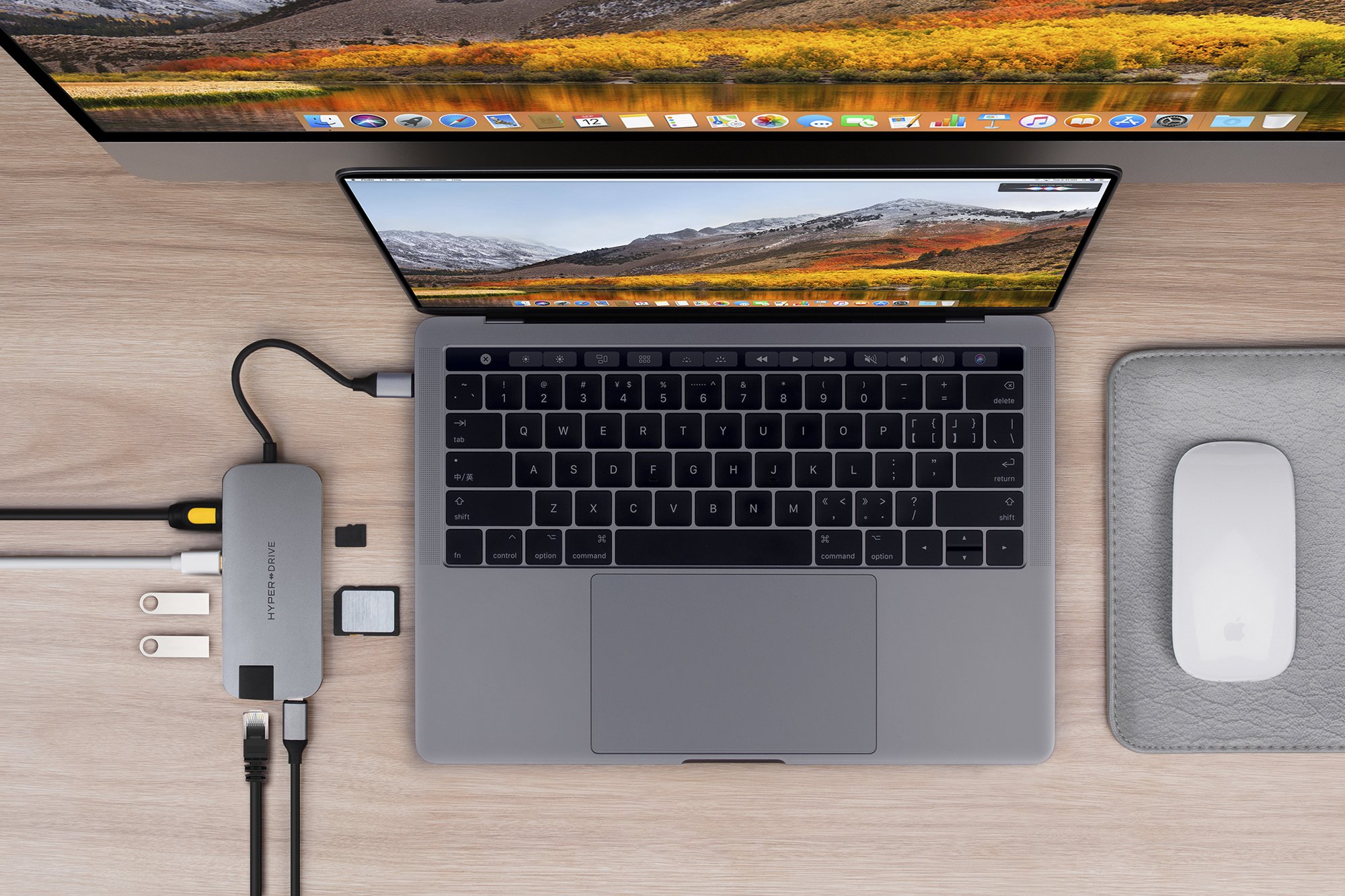 Cổng Chuyển Đổi HYPERDRIVE Slim 8 In 1 Usb-C HUB For Macbook, Surface, Pc, Devices – HD247B - Hàng Chính Hãng