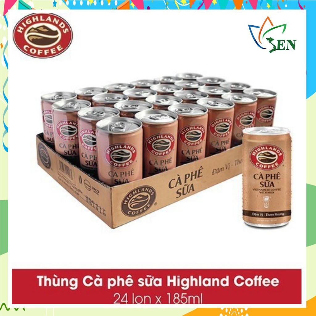 Thùng 24 lon cà phê sữa Highlands Coffee 185ml