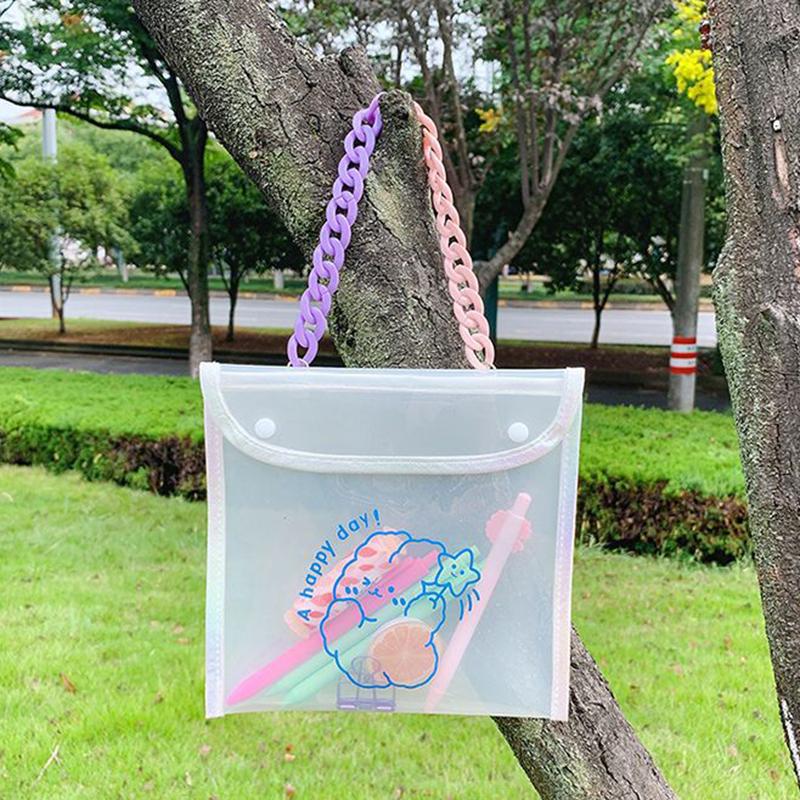 Túi đựng bút trong suốt in hình gấu dễ thương