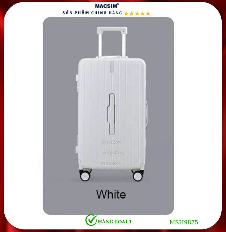 Vali cao cấp Macsim Hanke MSH9875 - Hàng loại 1 màu trắng ( 20 incher )