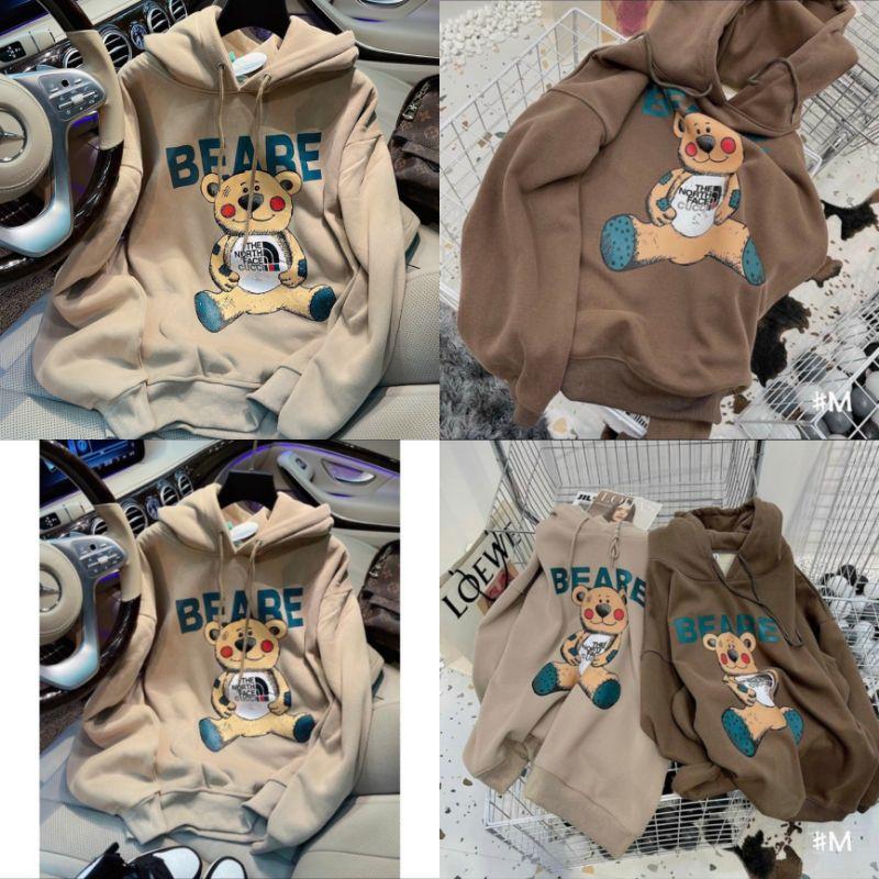 Áo Hoodie In Gấu Bear Unisex Hàn Quốc Cặp Nam Nữ Siêu Xinh - Khoác chống Nắng Thu Đông