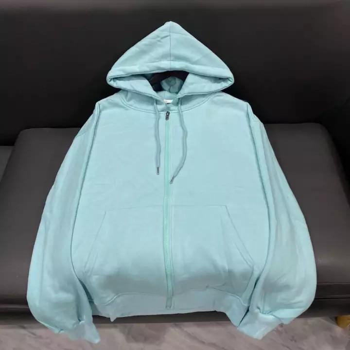 (Hàng chuẩn đẹp) Hoodie dây kéo zip màu xanh ngọc ulzzang unisex form rộng dễ thương nam nử thời trang