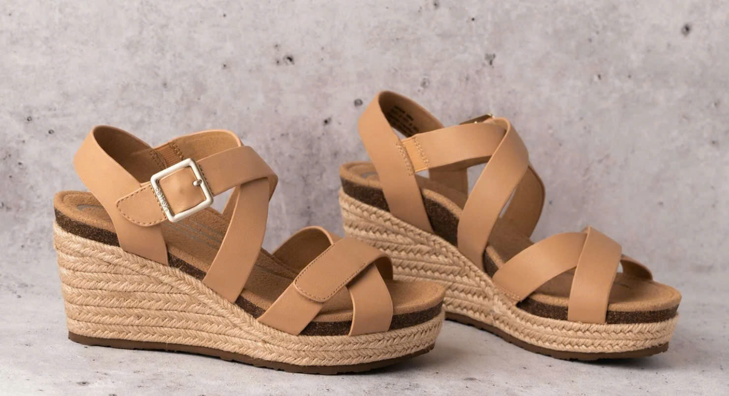 Sandal cao gót sức khỏe nữ Aetrex Anna Sand - Giày đế xuồng gót cao 8p, đệm nâng vòm, mềm nhẹ