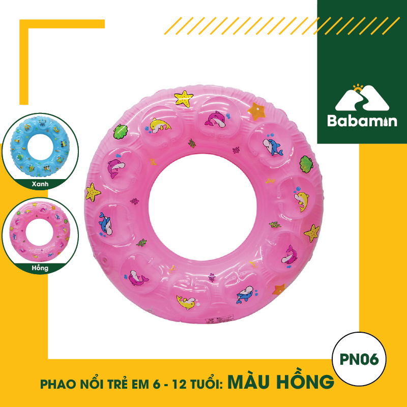 Phao Bơi Trẻ Em 6 - 12 Tuổi - Bơm Hơi, 02 Lớp - Babamin - PN06