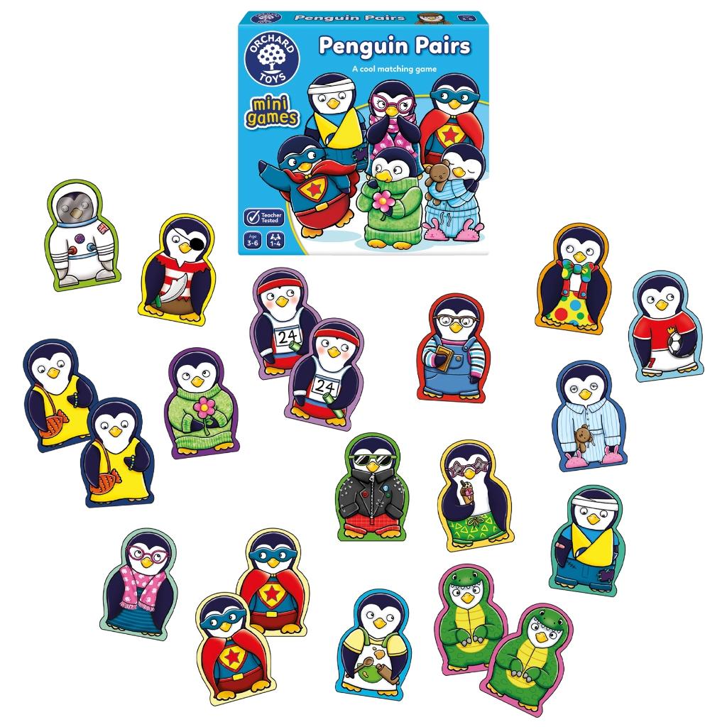 Trò chơi trí tuệ Penguin Pairs Orchard Toys giúp trẻ phát triển kỹ năng quan sát và khả năng ghi nhớ