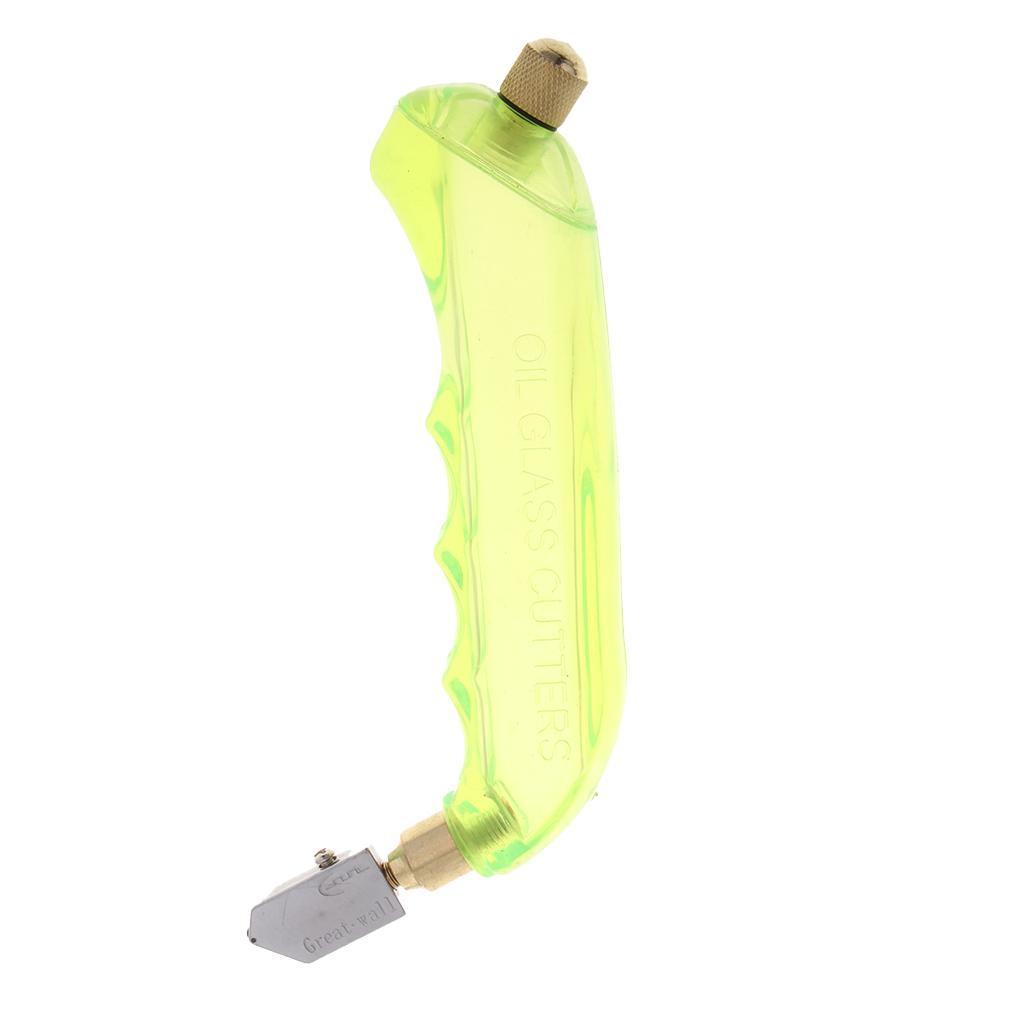 Professional Oil Feed Glass Cutter Cutting Tool for 6-12mm Glass Yellow