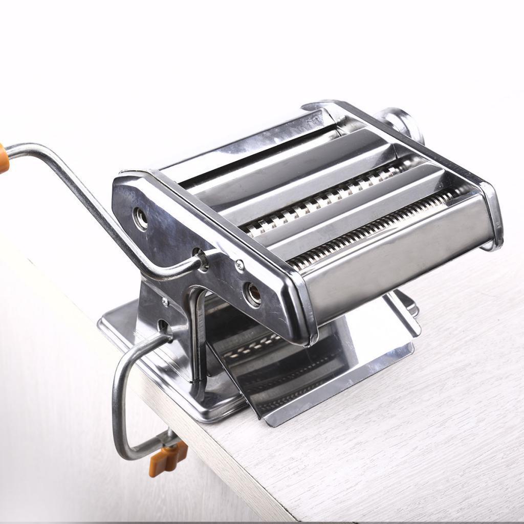 Stainless Steel 2-Cutting Dies Pasta Lasagne Spaghetti Maker Machine Cutter