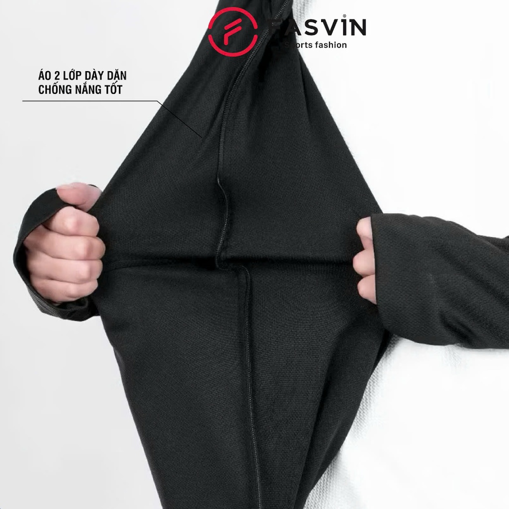 Áo khoác chống nắng nam Fasvin AN25670 chất thun lạnh chống tia UV thiết kế tản nhiệt chống nóng tốt