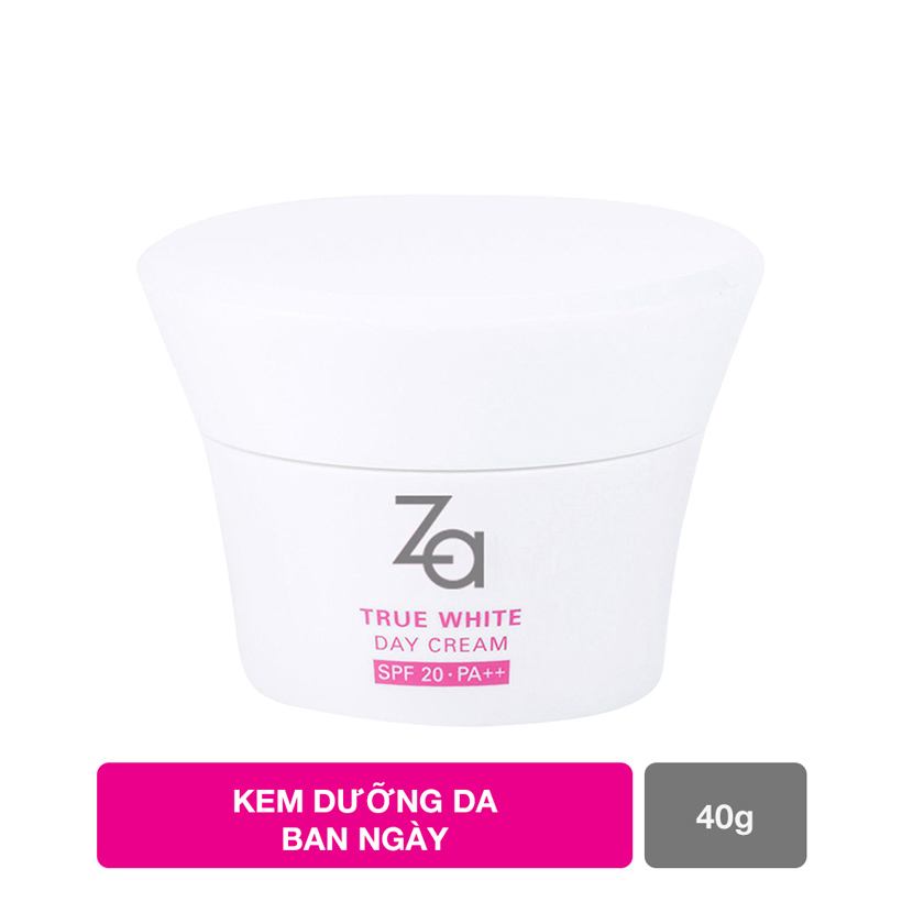 Combo Sữa rửa mặt dưỡng trắng &amp; kem dưỡng trắng da ban ngày Za True White (Foam 50g + Day Cream 40g)