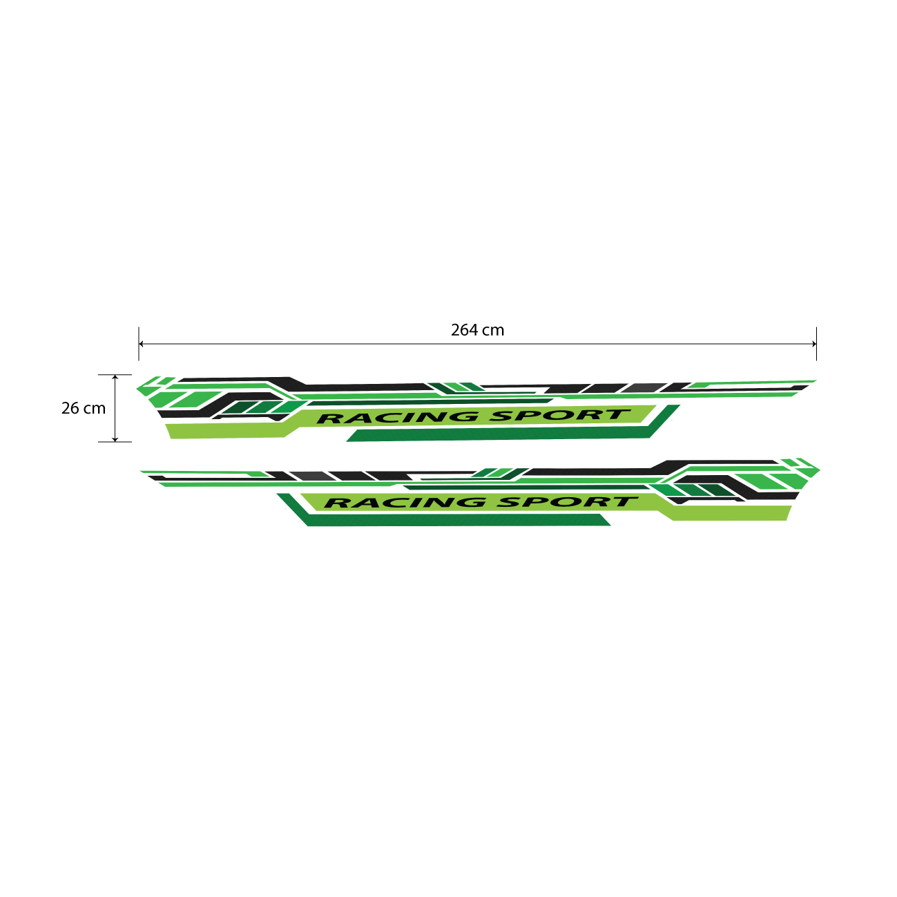 Tem dán sườn cho xe Kia, xe Nissan, các dòng xe khác WRAP 20, KT 264x26cm