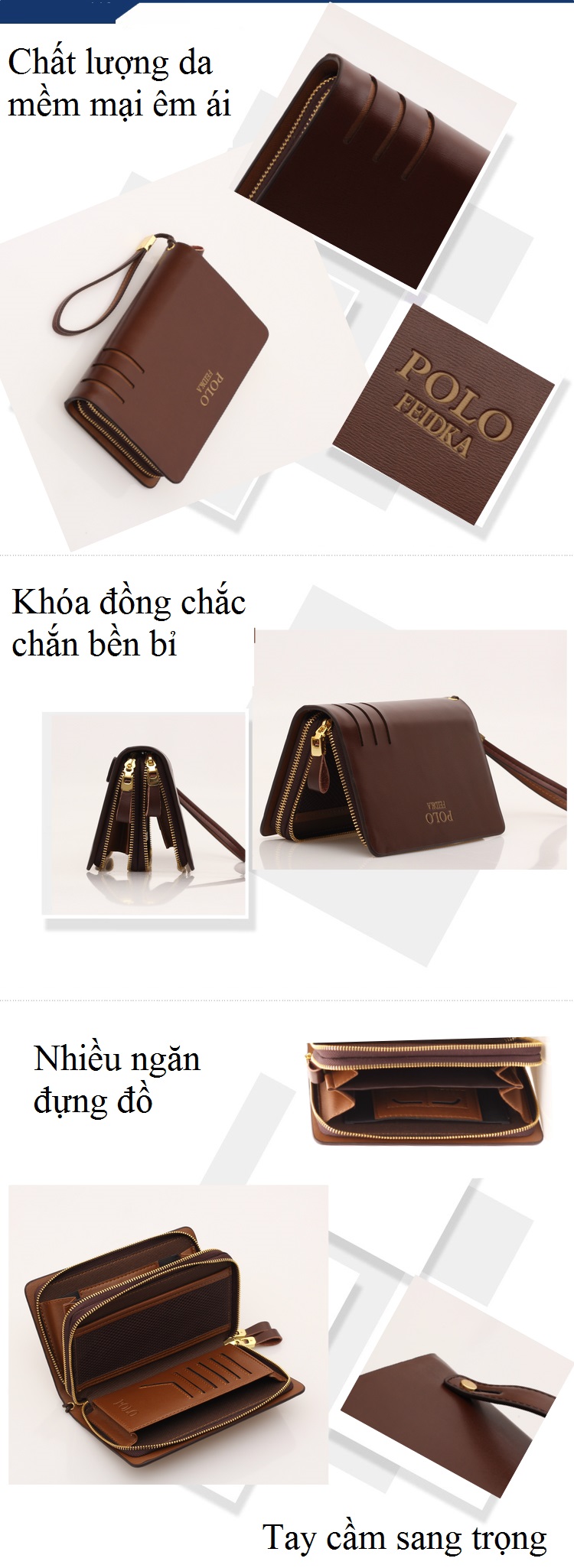 Ví nam nữ mới của Paul Niu Er Leather 1718 - Hàng nhập khẩu