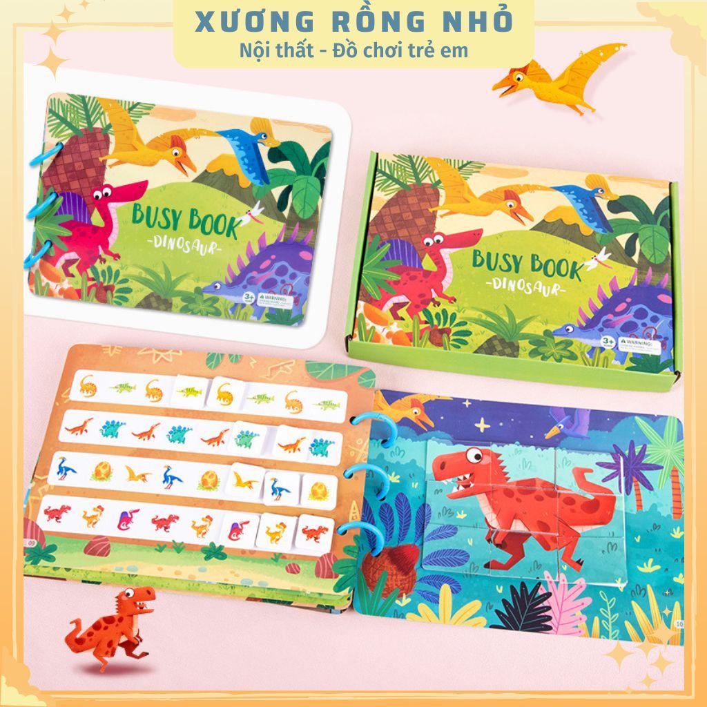 Học liệu bóc dán tiếng anh chủ đề Nông trại, Khủng long, Toán học, Busy Book sách bóc dán Farm, dinosaur