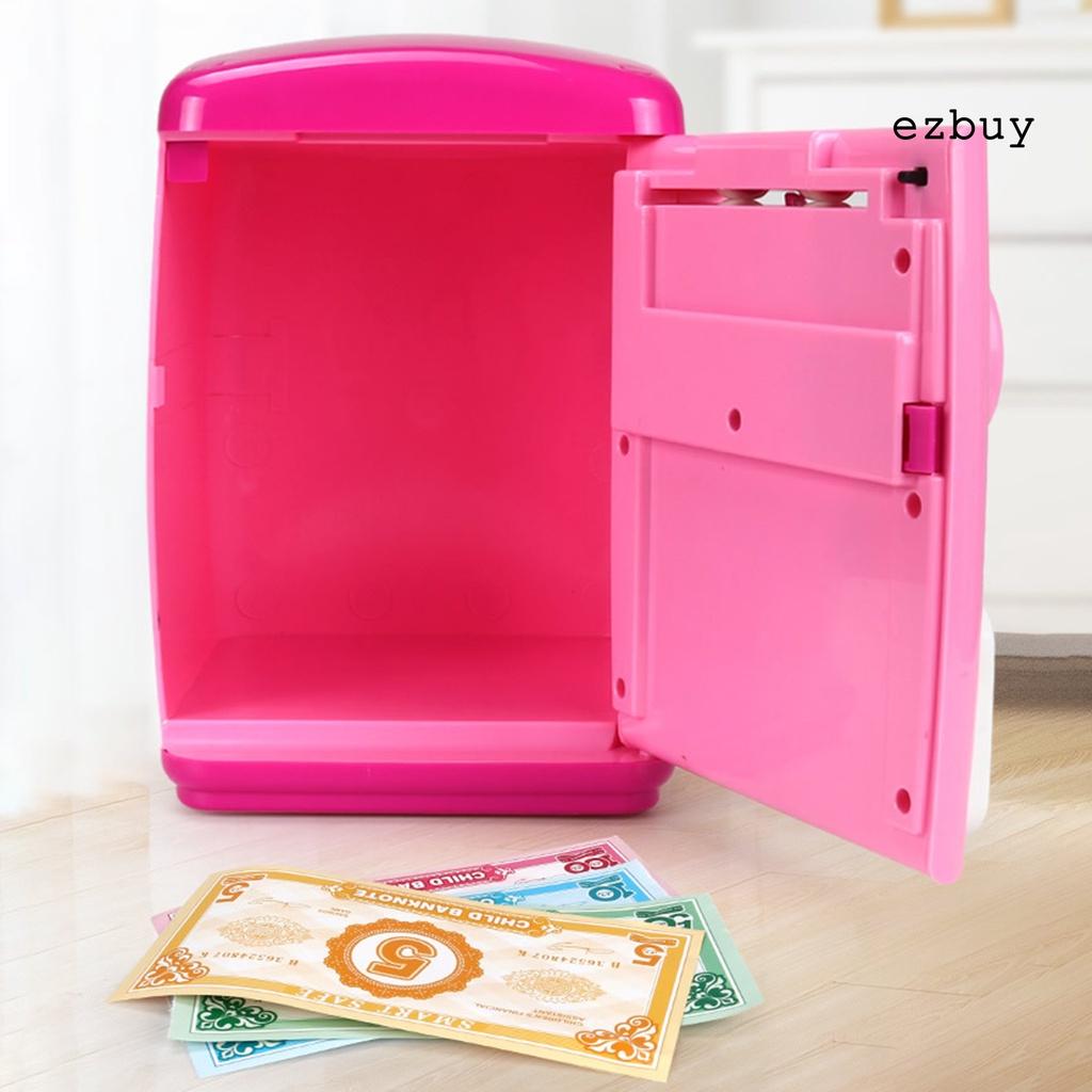 EY-Cartoon ATM Password Piggy Bank Smart Fingerprint Safe Storage Tank Kids Toy