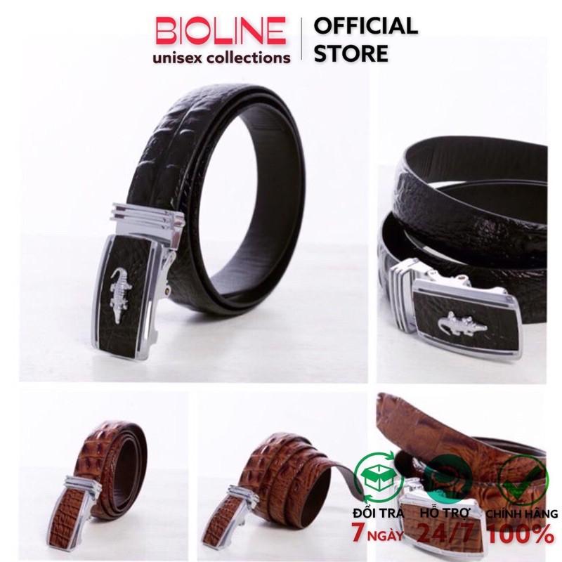 Thắt lưng nam da bò cao cấp vân cá sấu Bioline leather belt