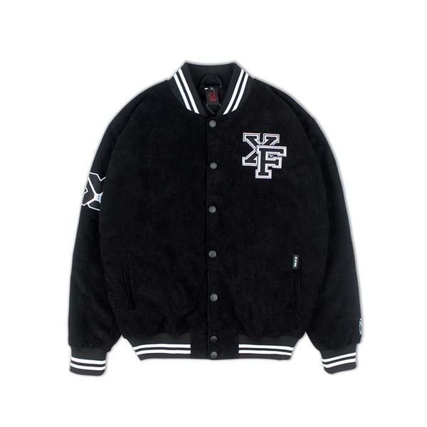 Áo Khoác Bóng Chày Bomber Varsity Màu Đen Nhung Tăm Thêu Cao Cấp Form Rộng By Local Brand Xfire