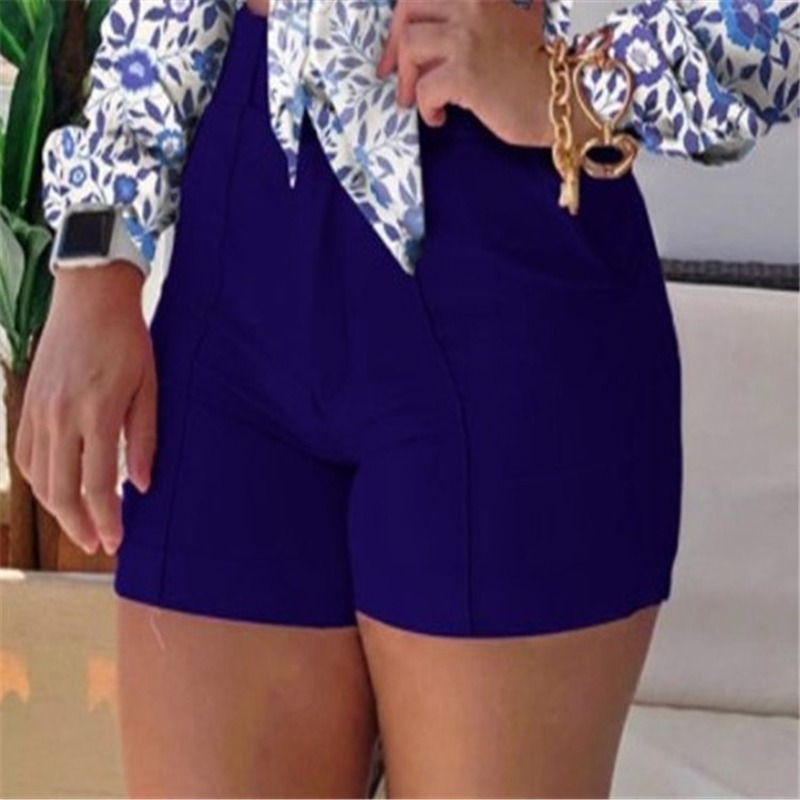 Hai Bộ Nữ Quần Short Lưng Cao Bộ Nữ Đế-Cổ Áo Tay Áo Dài Áo Sơ Mi Nữ Mùa Hè Phù Hợp Với in Hình Dáng, Kích Thước Bộ