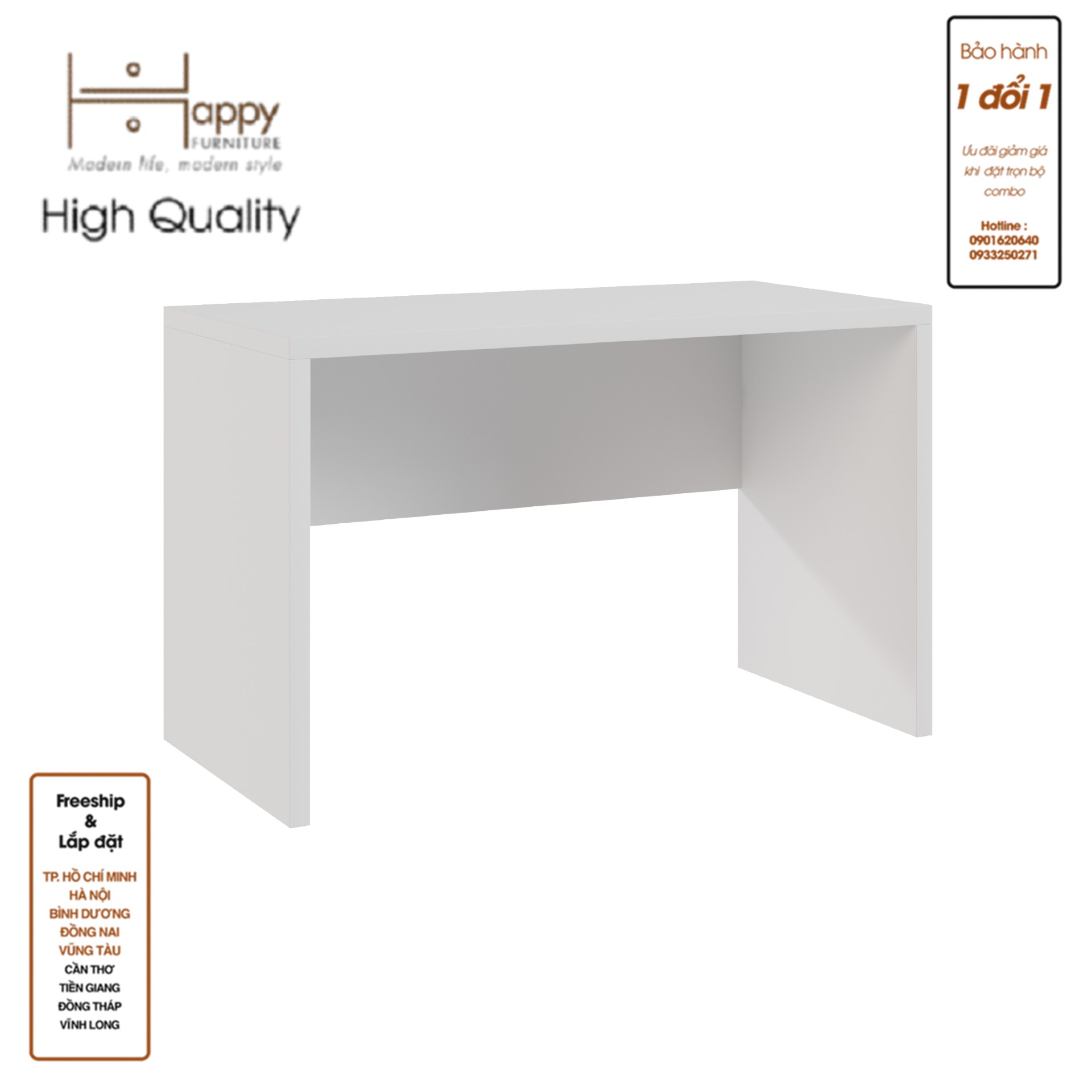 [Happy Home Furniture] OLA , Bàn làm việc 1m2, 1m4 , BAN_051, BAN_052