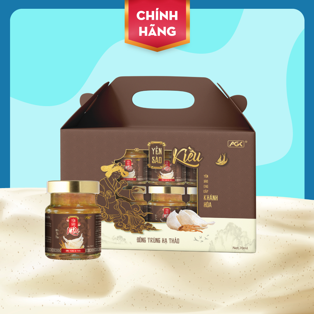 Yến Kiều - Yến chưng đông trùng hạ thảo - Thành phần yến 30% - hỗ trợ bồi bổ cơ thể, tăng cường sức khỏe