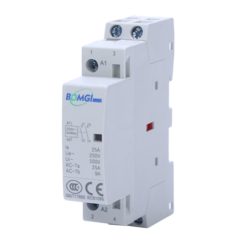 AC 230V 25A AC Mô Đun Tiếp Điểm 2 Cực 2 P Hộ Gia Đình Mô Đun Xe Máy Các Tiếp Điểm AC Contactor 2 Bình Thường m