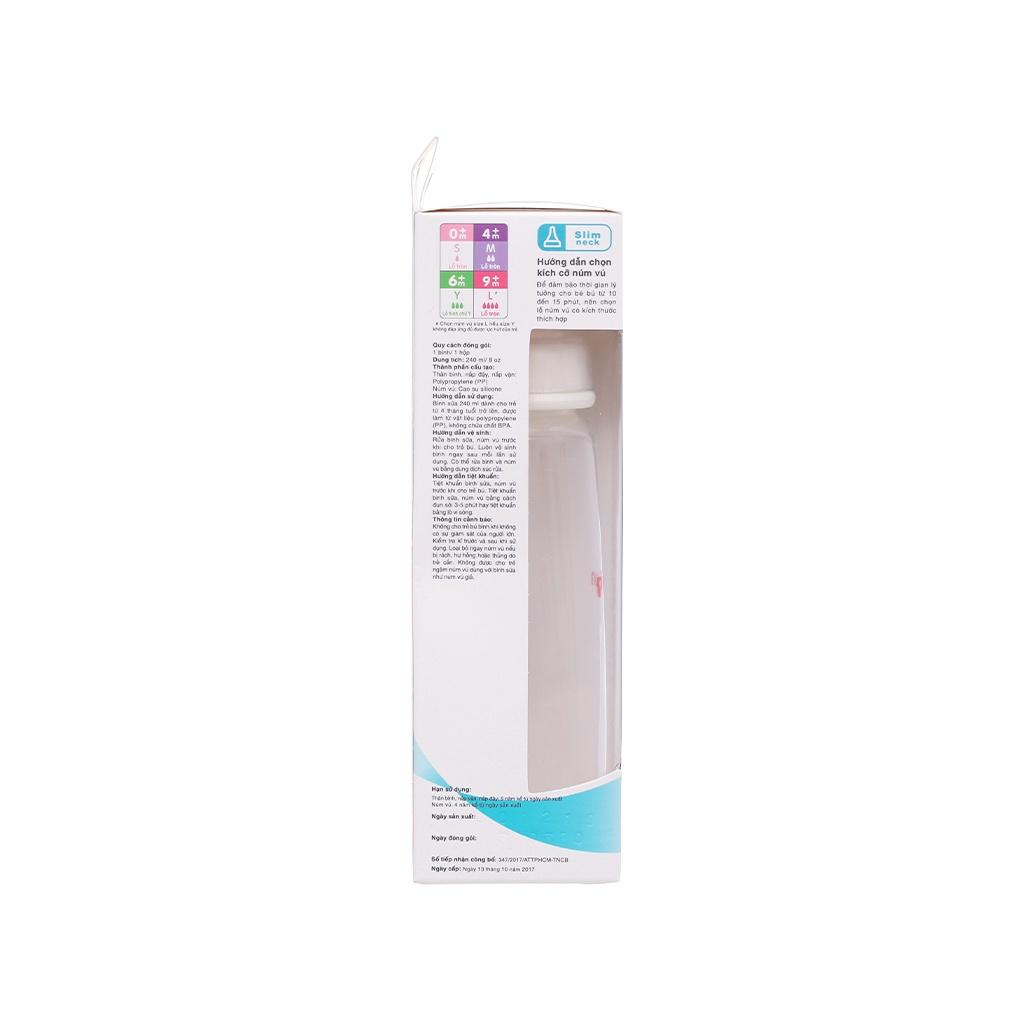 Bình sữa cho bé Pigeon vuông 240ml - Hàng Chính Hãng