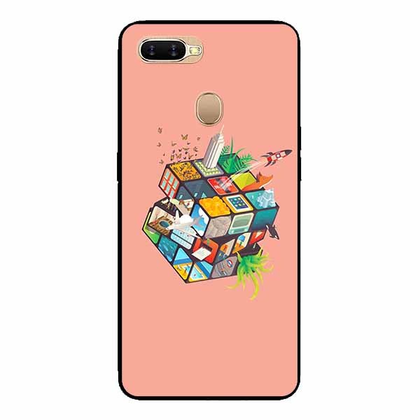 Ốp lưng in cho Oppo A7 / A5s Rubik Cube