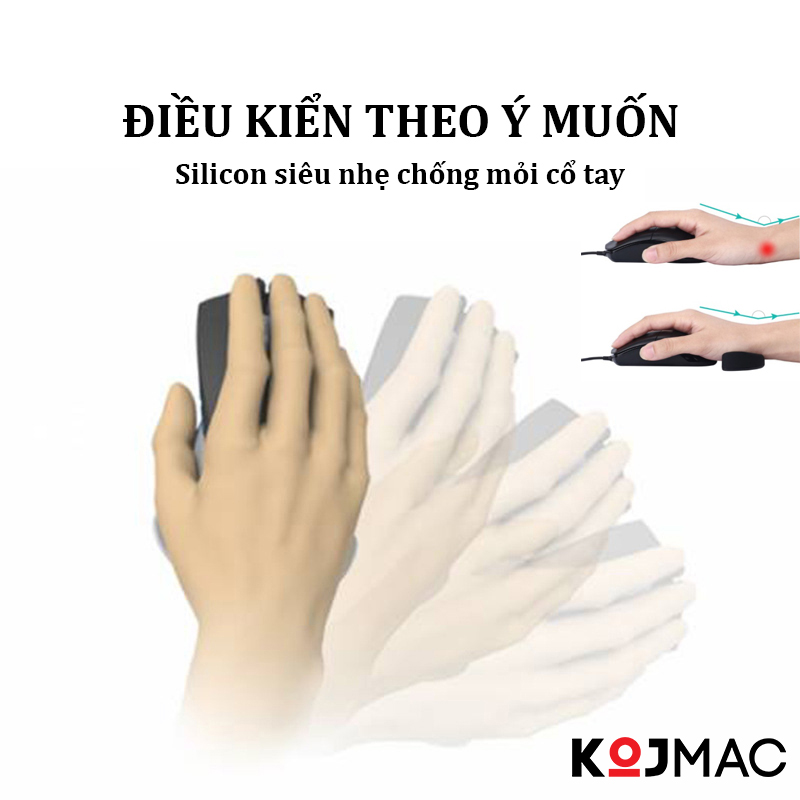 Kê Tay Chuột Công Thái Học Pad Mouse Wrist Rest ( Lót Chuột Silicon Miếng Đệm Đỡ  Cổ Tay Chống Mỏi Chơi Game Siêu Êm Hàng Chính Hãng )