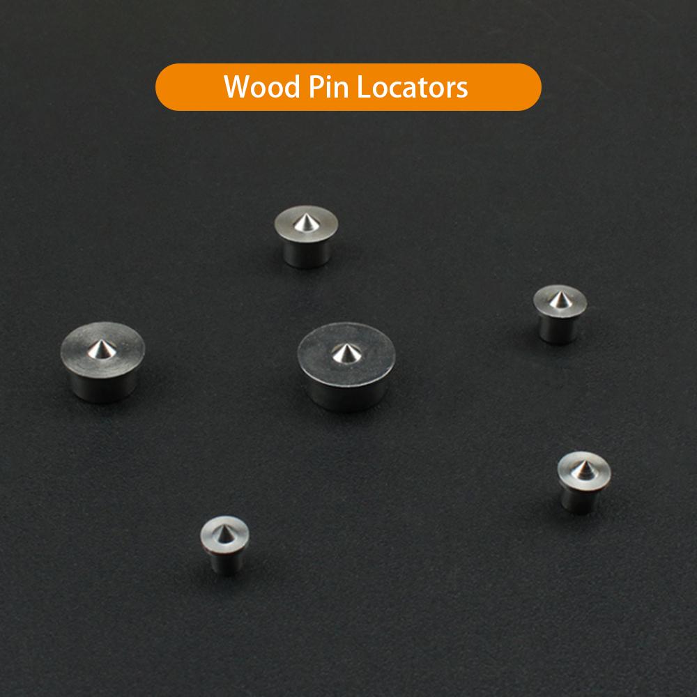 6Pcs Round Wood Pin Locators 4-12mm Dowel Pins Center Point Set Woodworking Craft Clamp Steel Tools