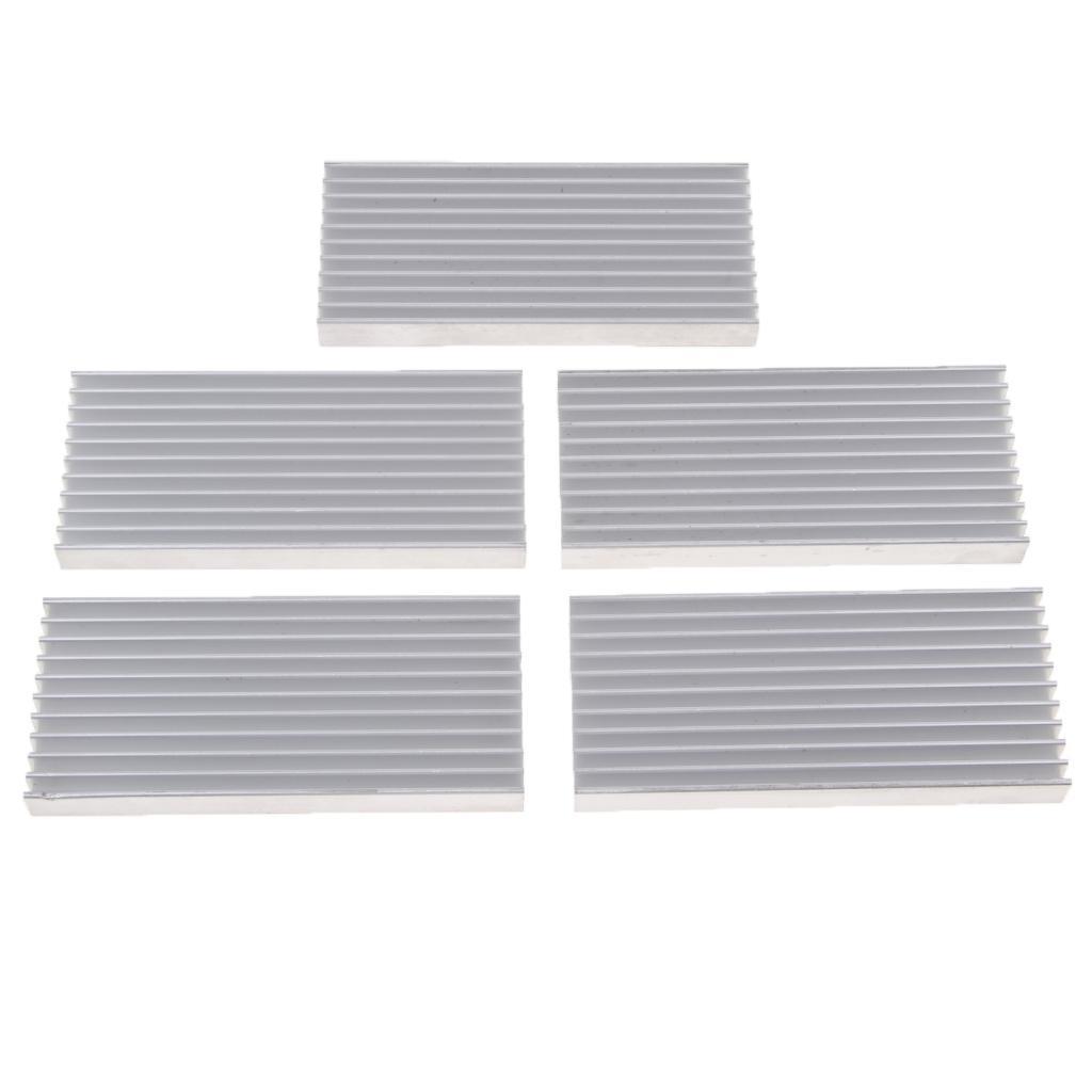 5X Aluminum   Cooling Fin 100*45*10mm for CPU LED Amplifier