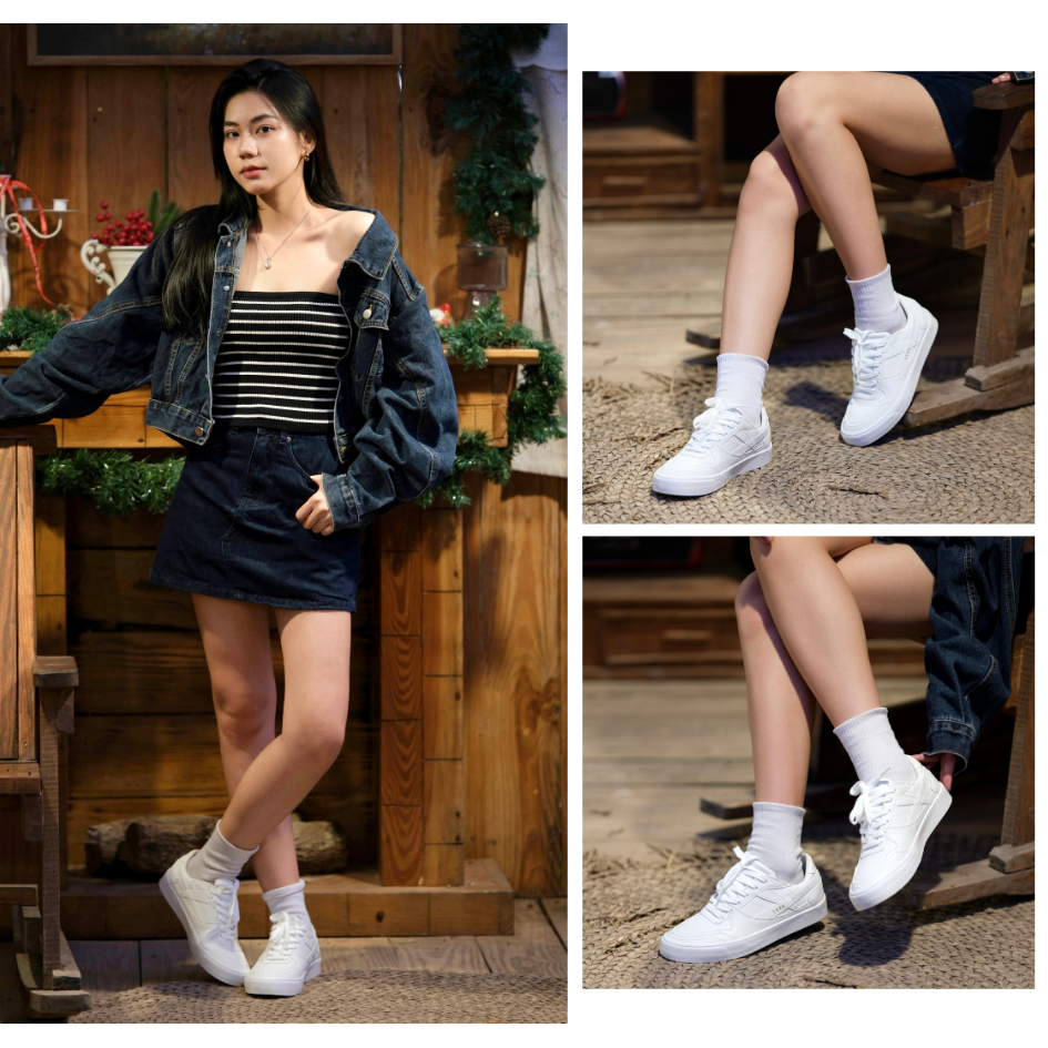 New Arrivals | Giày Da Sneaker Nam Nữ DC39 COCO MILK DINCOX Shoes Đế Bằng - Microfiber Leather