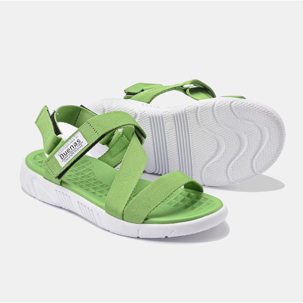 Giày sandal nam nữ unisex đi học quai ngang Buenas Sport S6 đế cao 3 phân