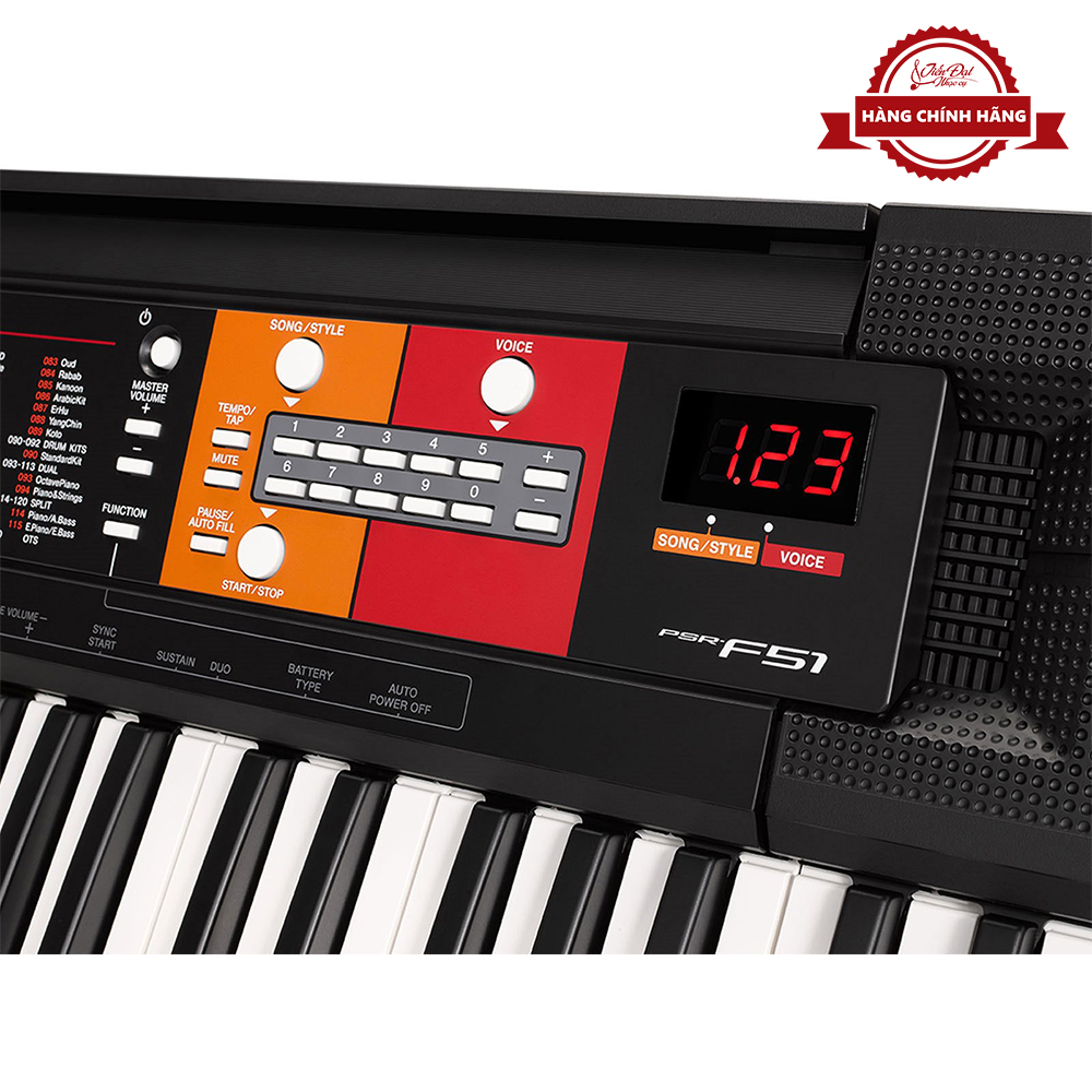 Đàn Organ Yamaha PSR-F51 Phù Hợp Với Những Người Mới Bắt Đầu (Đàn+ Nguồn) - Hàng Chính Hãng