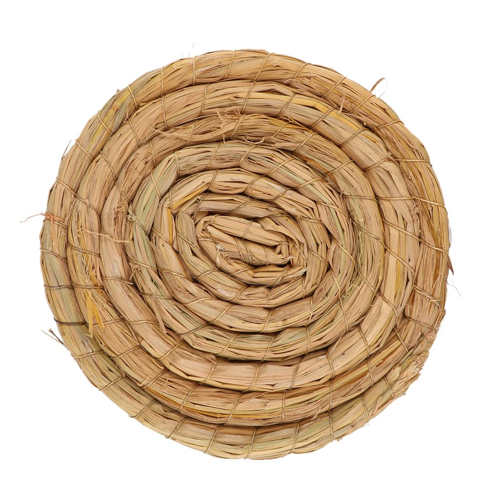 Straw Woven Bird Cage Hamster Rat Squirrel Parrot Chinchilla House Bed S