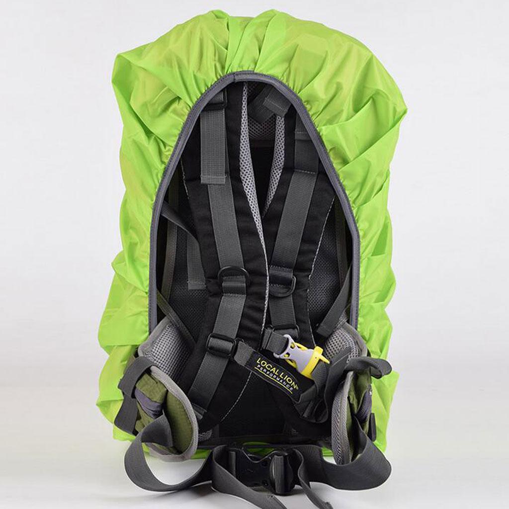 2x Backpack Rucksack Rain Cover Water/ Dustproof for Sports Camping Hiking Travel - Green, One Size