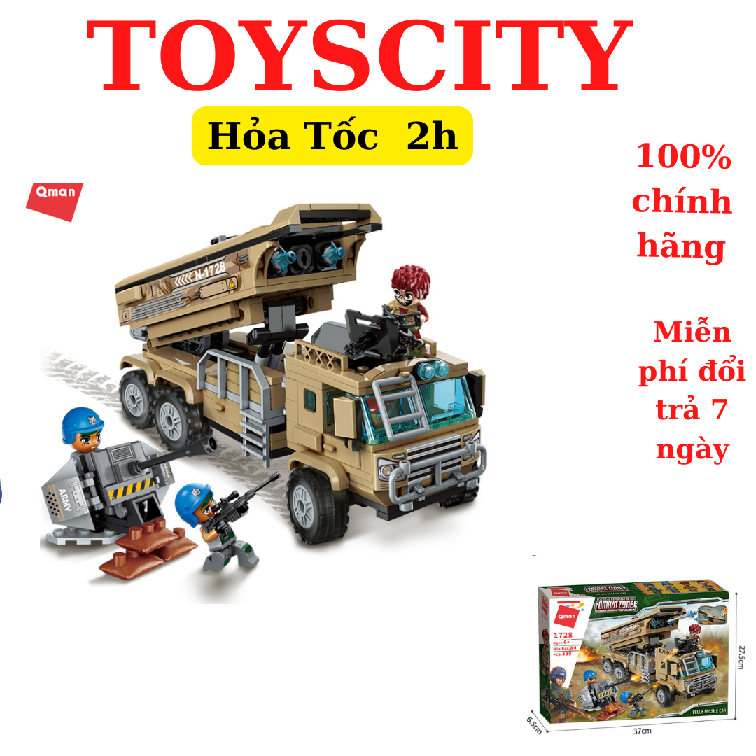Đồ chơi lắp ghép, xếp hình Tên lửa đánh chặn Qman 1728
