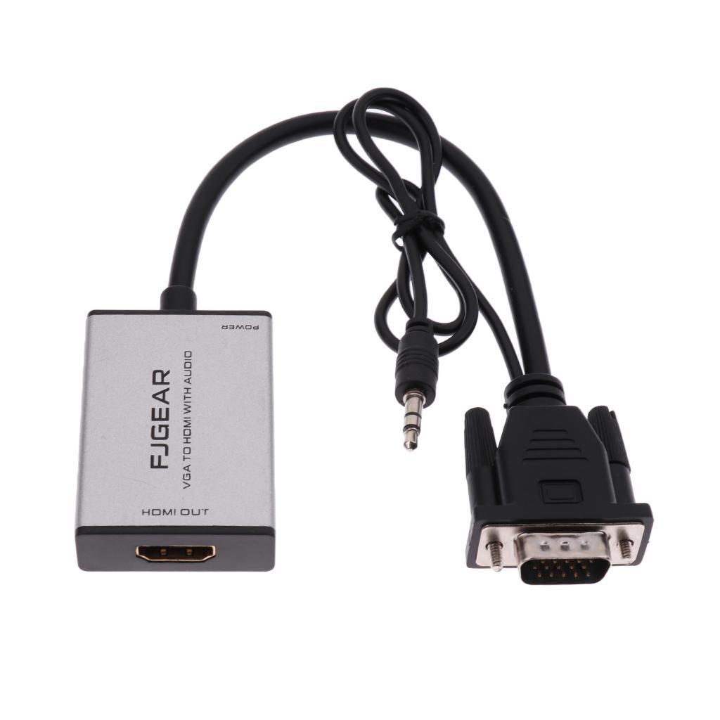 VGA to HDMI Converter Output 1080P Male to Female Cable Adapter