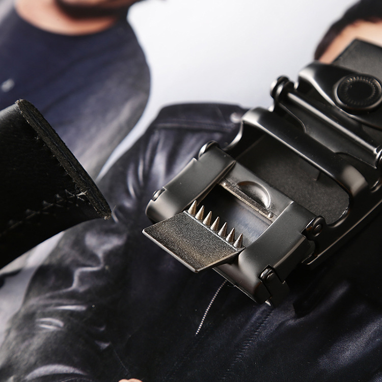 Thắt lưng nam bằng da thật mặt khóa tự động chống xước, nguyên hộp bảo hành 24 tháng