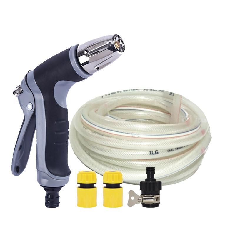 Bộ dây và vòi xịt rửa xe tưới cây tăng áp 15m  206817