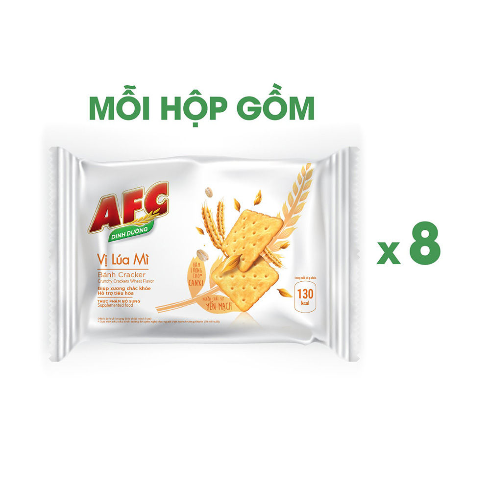 Combo 2 Hộp Bánh Dinh Dưỡng AFC Lúa Mì 2x172g