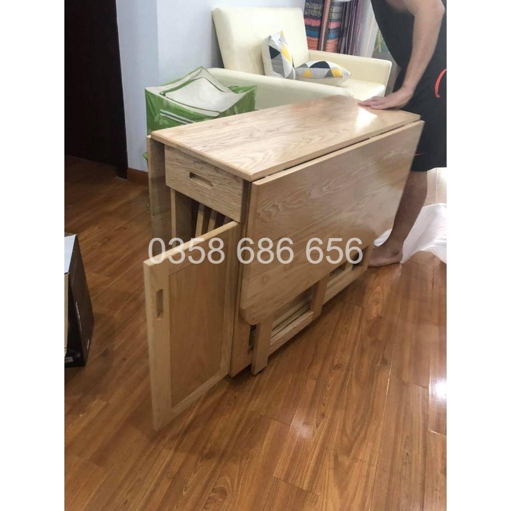 BÀN ĂN THÔNG MINH GỖ SỒI TỰ NHIÊN GIÁ RẺ